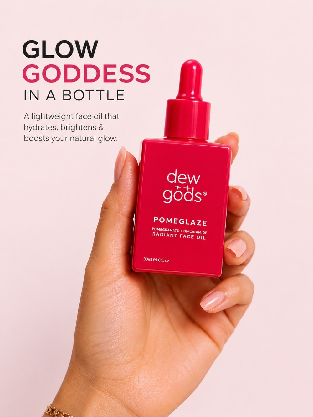 Dew of the Gods POMEGLAZE Reparative Facial Oil - Red Packaging